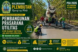 Rabat Beton Jalan Kalurahan Berlanjut, Titik Kedua Program PSU 2026 Dimulai di Ngasem Selatan